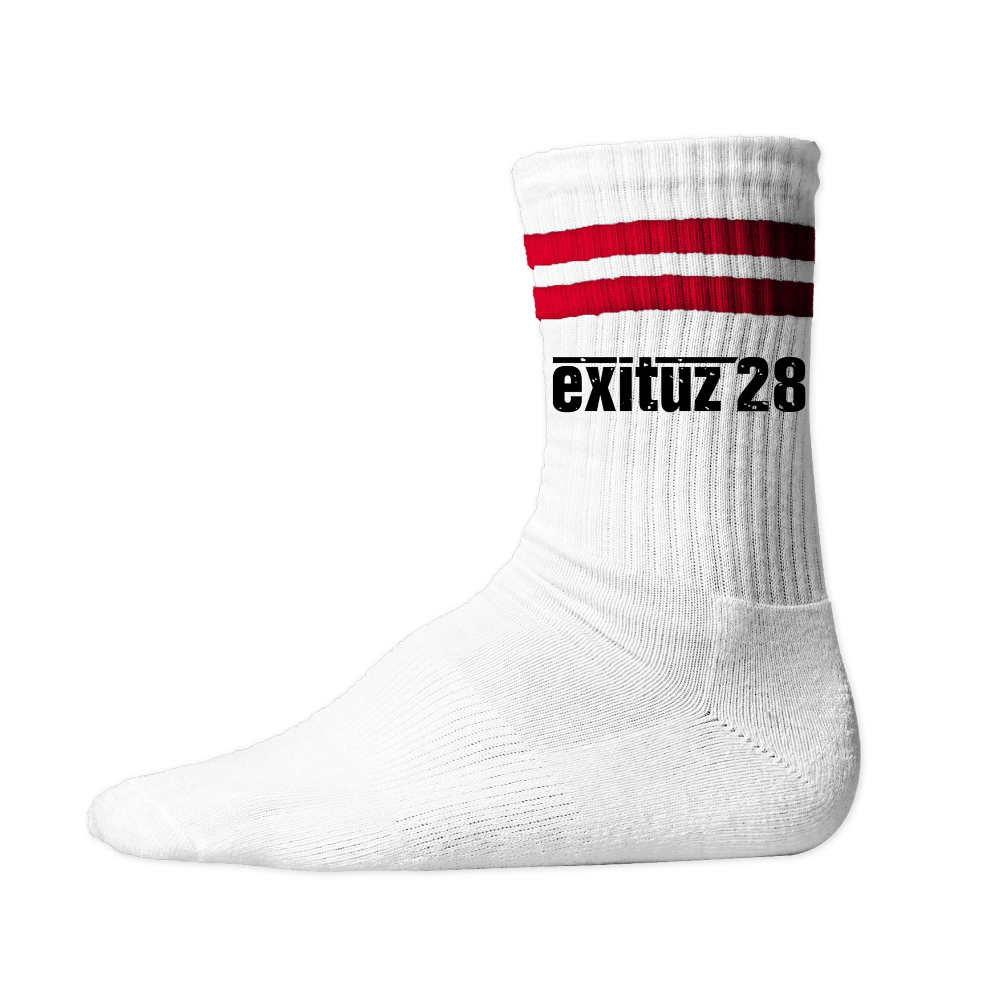 Exituz28 Socken mit Schriftzug